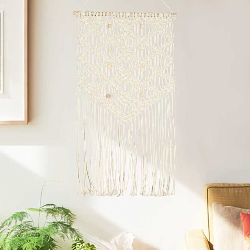 Cuier de perete Macrame, 40x80, bumbac