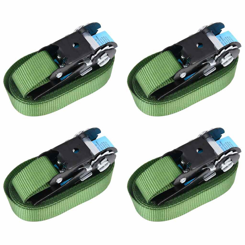 Chingi de fixare cu clichet, 4 buc., verde, 6 m, 800 daN