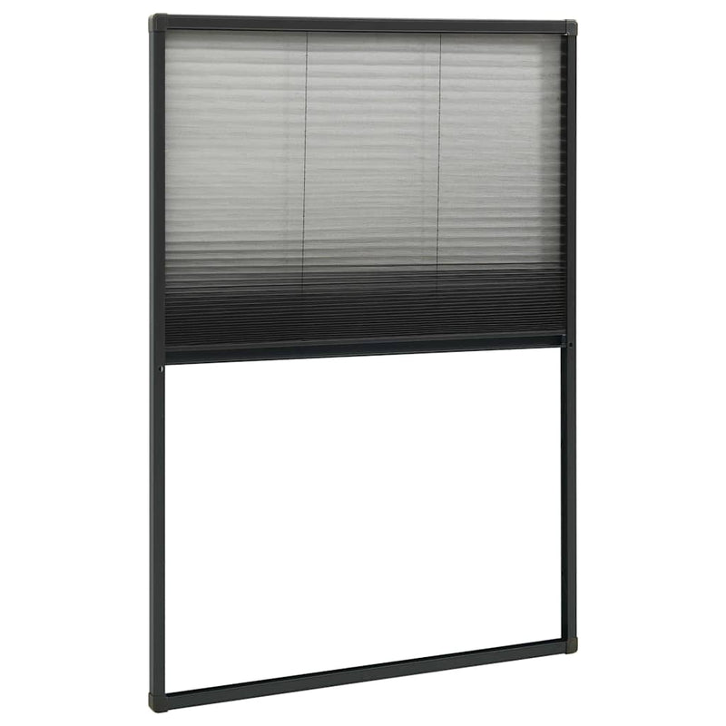 Plasă insecte plisse pentru ferestre antracit 80x160cm aluminiu