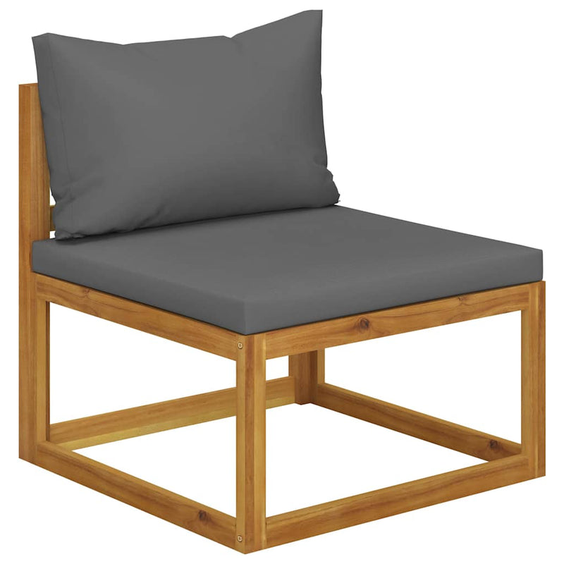 Set mobilier grădină cu perne, 9 piese, lemn masiv acacia