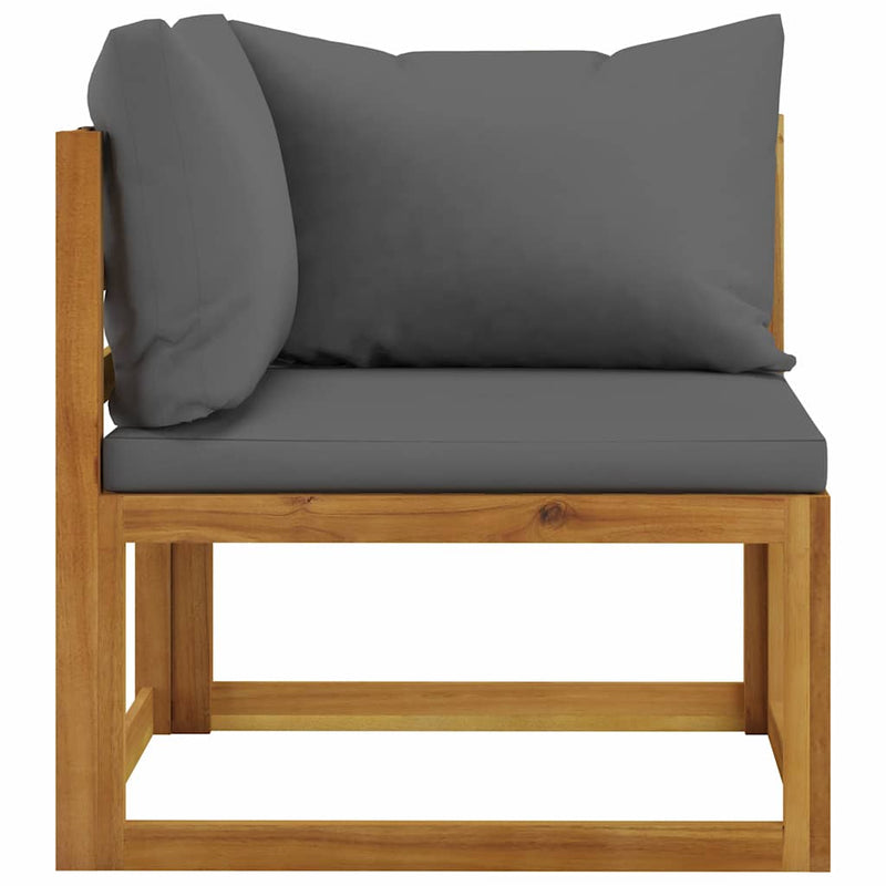 Set mobilier grădină cu perne, 6 piese, lemn masiv acacia