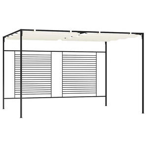 Pavilion grădină acoperiș retractabil crem 3x4x2,3 m 180 g/m²