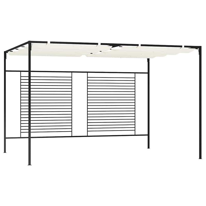 Pavilion grădină acoperiș retractabil crem 3x4x2,3 m 180 g/m²