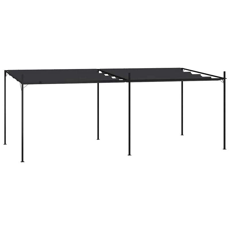 Pavilion cu acoperiș retractabil, antracit, 600x300x233 cm