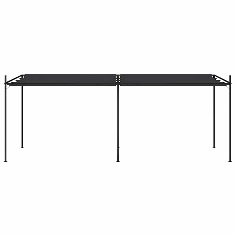 Pavilion cu acoperiș retractabil, antracit, 600x300x233 cm