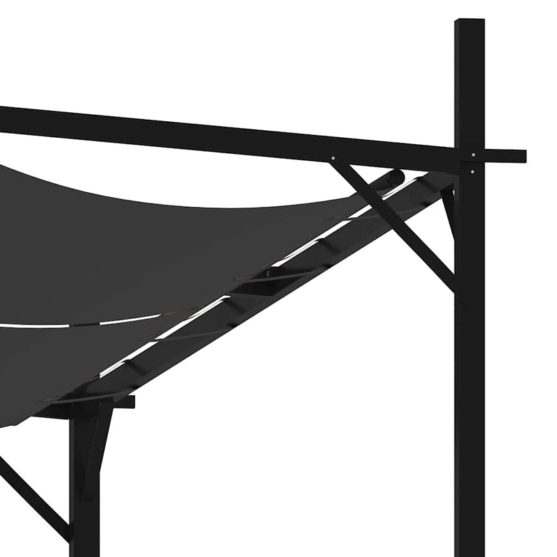 Pavilion cu acoperiș retractabil, antracit, 600x300x233 cm