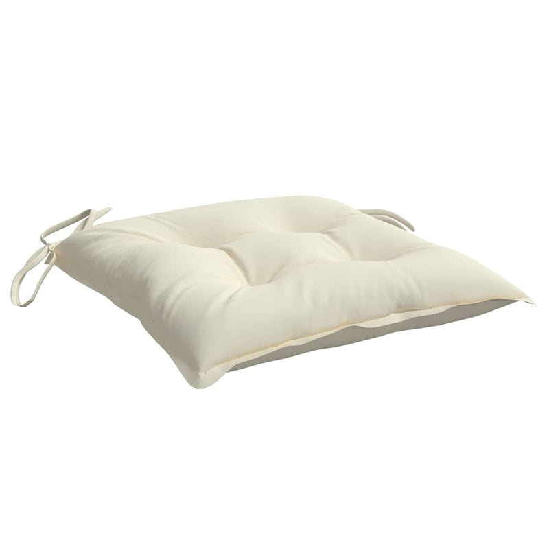 Perne de scaun, 2 buc., alb crem, 50x50x7 cm, textil oxford