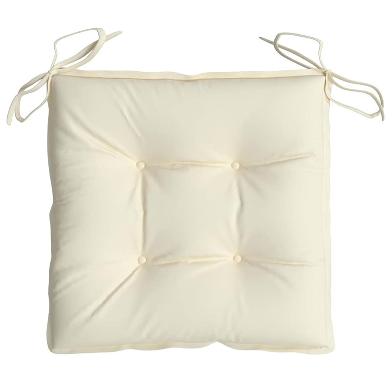 Perne de scaun, 2 buc., alb crem, 50x50x7 cm, textil oxford