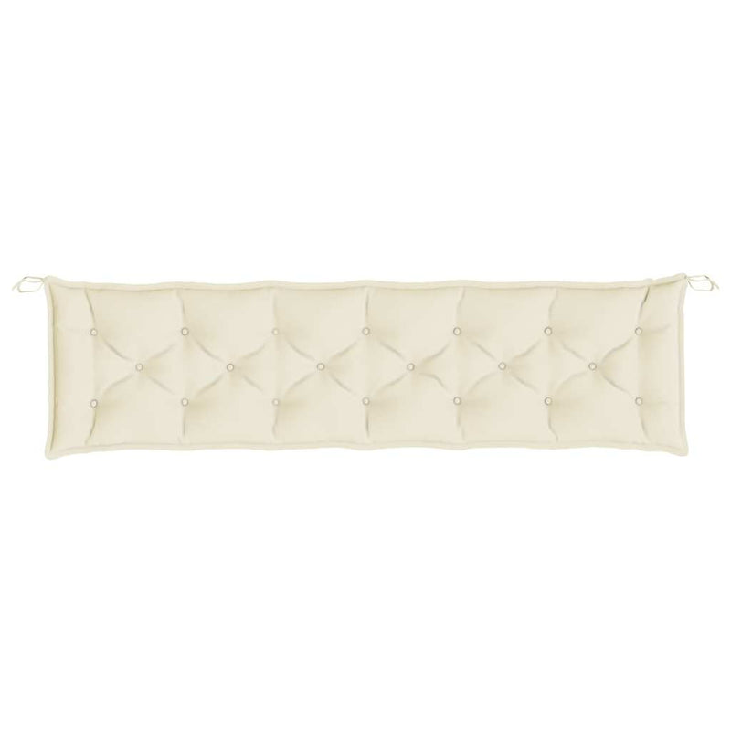 Pernă bancă de grădină, alb crem, 200x50x7 cm, textil oxford