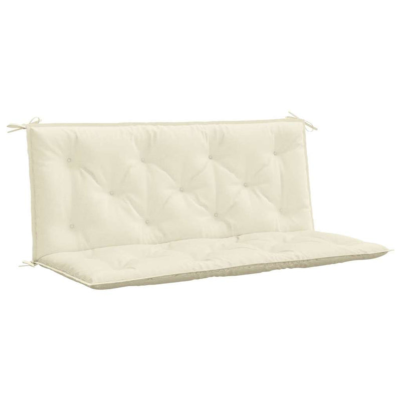 Pernă bancă de grădină, alb crem 120x(50+50)x7 cm textil oxford