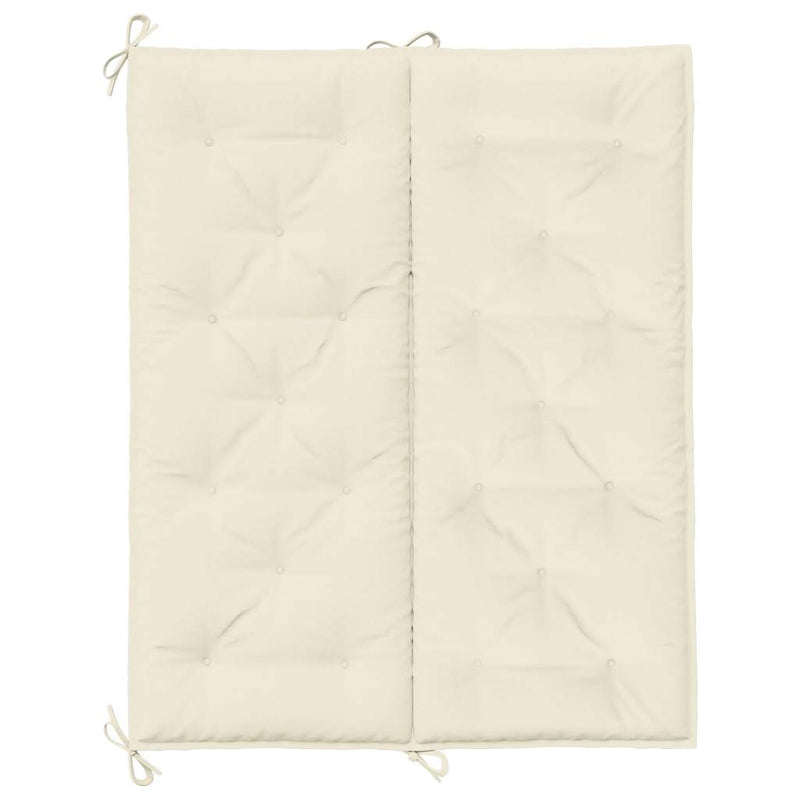 Pernă bancă de grădină, alb crem 120x(50+50)x7 cm textil oxford