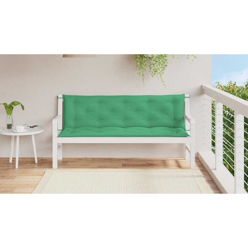 Pernă bancă de grădină, verde, 150x(50+50)x7cm, material oxford