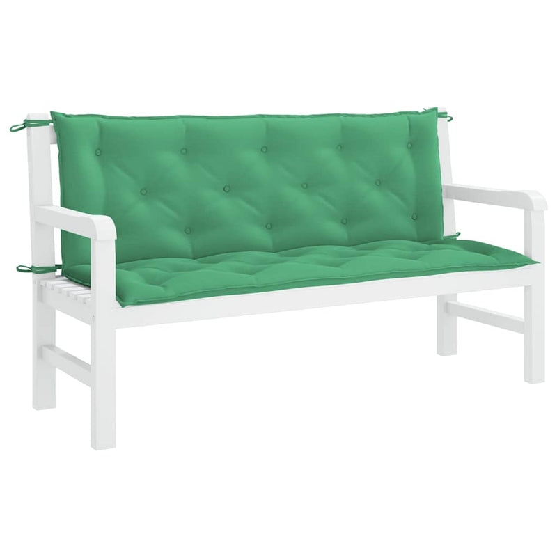 Pernă bancă de grădină, verde, 150x(50+50)x7cm, material oxford