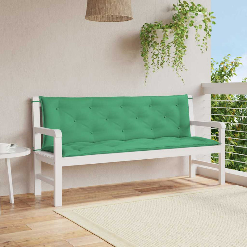 Pernă bancă de grădină, verde, 150x(50+50)x7cm, material oxford