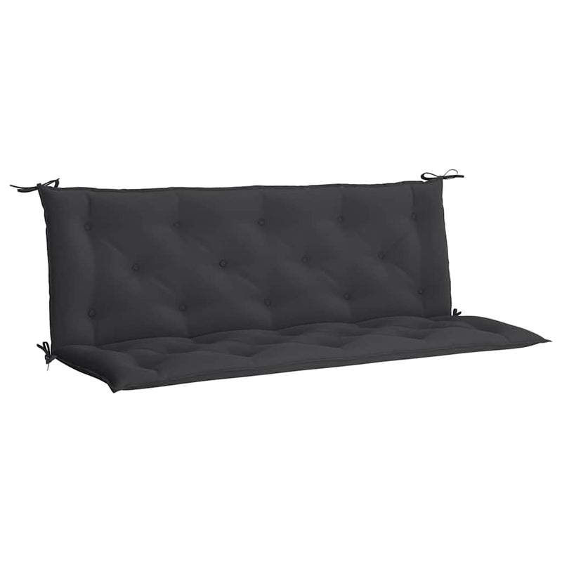 Pernă bancă de grădină, negru, 150x(50+50)x7cm, material oxford