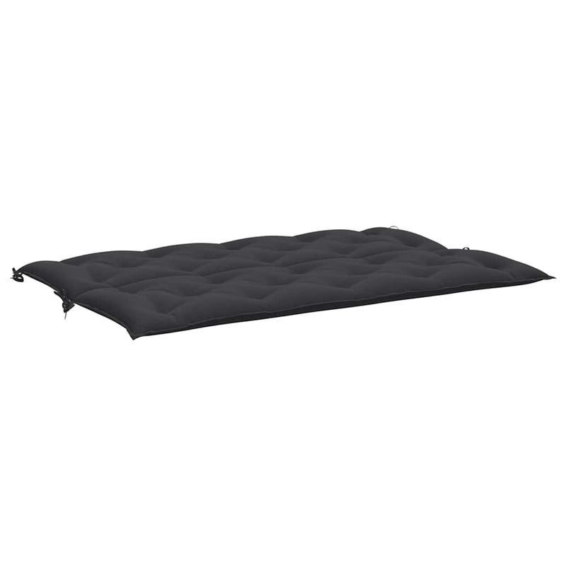 Pernă bancă de grădină, negru, 150x(50+50)x7cm, material oxford
