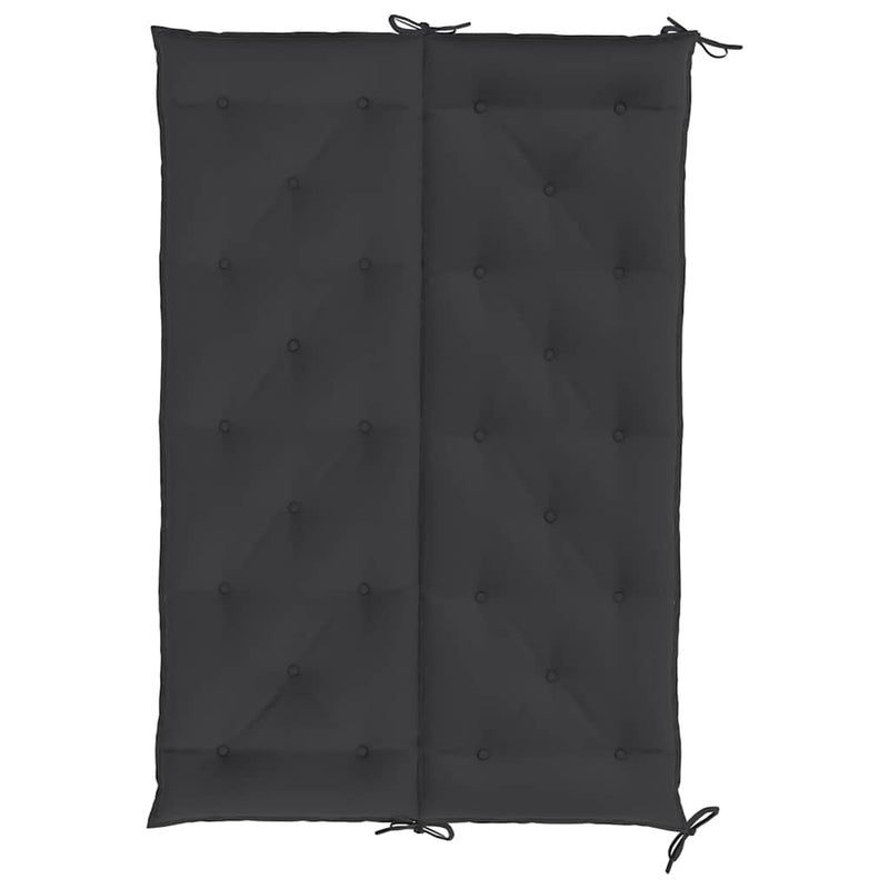 Pernă bancă de grădină, negru, 150x(50+50)x7cm, material oxford