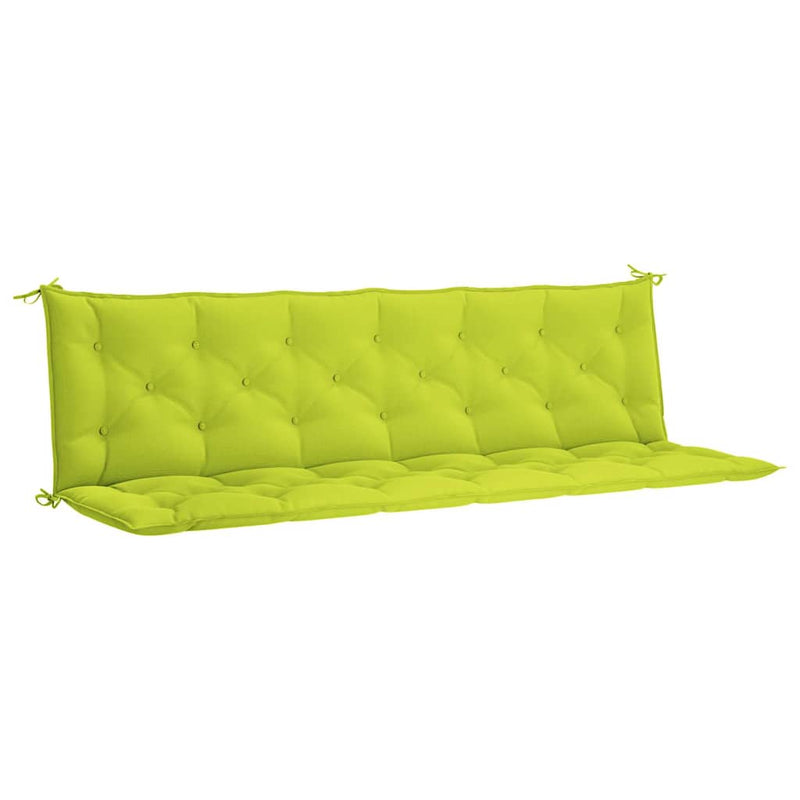 Pernă de bancă, verde aprins, 200x(50+50)x7 cm, material oxford