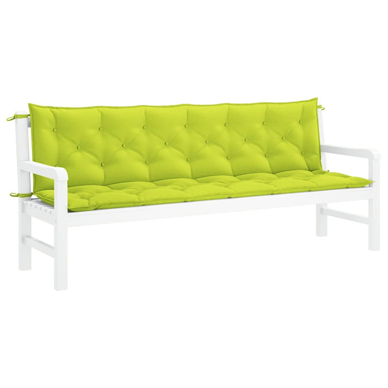 Pernă de bancă, verde aprins, 200x(50+50)x7 cm, material oxford