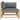 Set mobilier de grădină cu perne gri închis, 2 piese, bambus