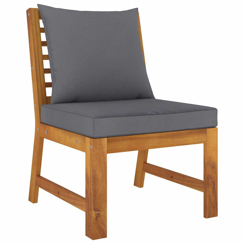 Set mobilier grădină cu perne, 9 piese, lemn masiv de acacia