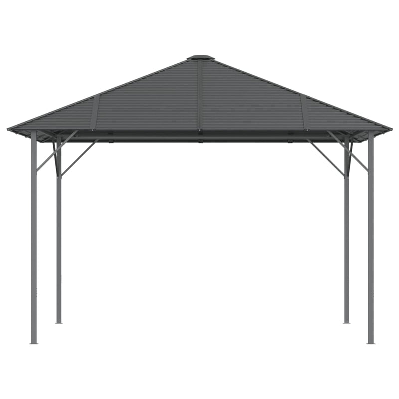 Foișor cu acoperiș, antracit, 3x3 m