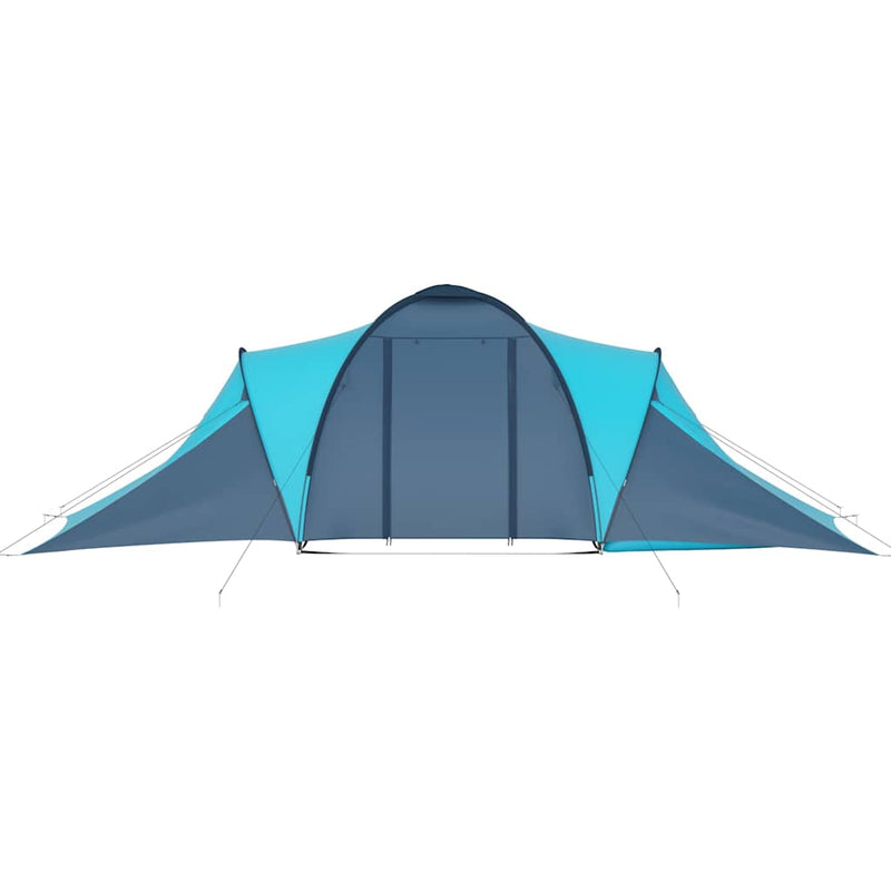 Cort camping, 6 persoane, albastru și bleu