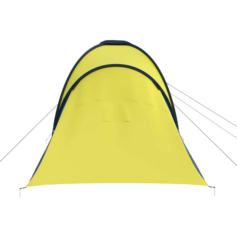 Cort camping, 6 persoane, albastru și galben