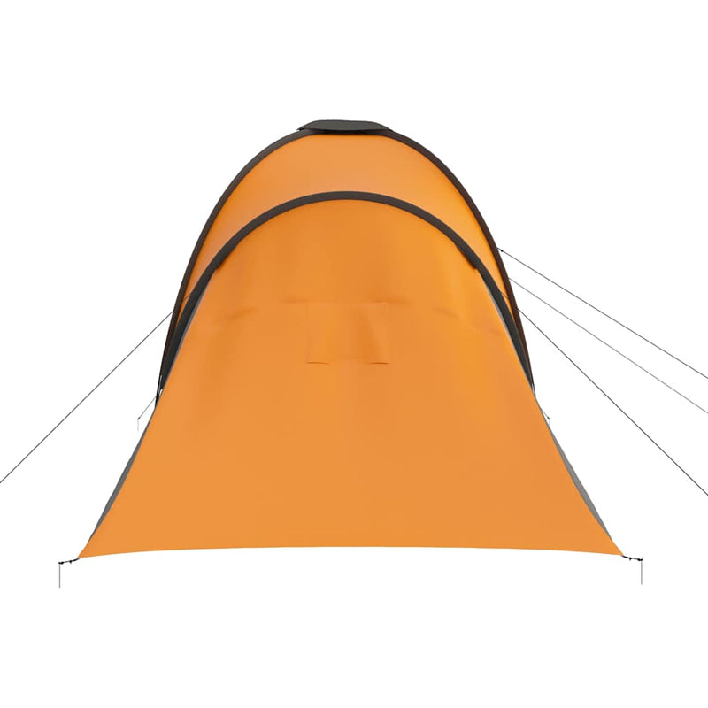 Cort camping, 6 persoane, gri și portocaliu