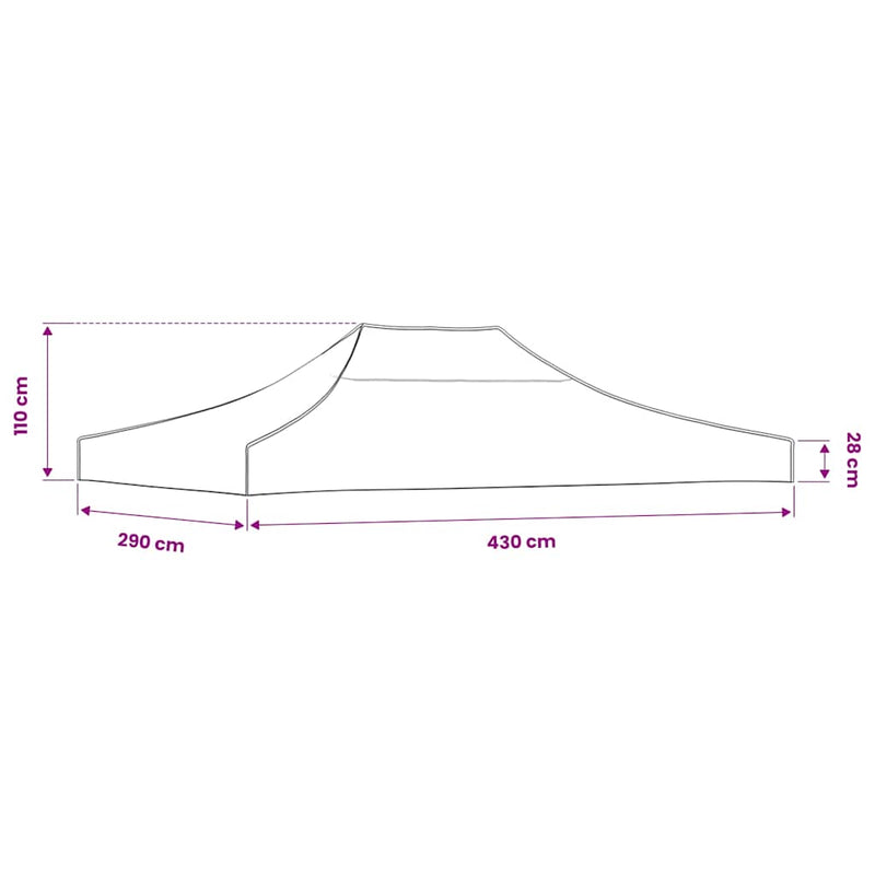 Acoperiș cort de petrecere, antracit, 4,5 x 3 m, 270 g/m²