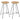 Set de bar, 3 piese, negru