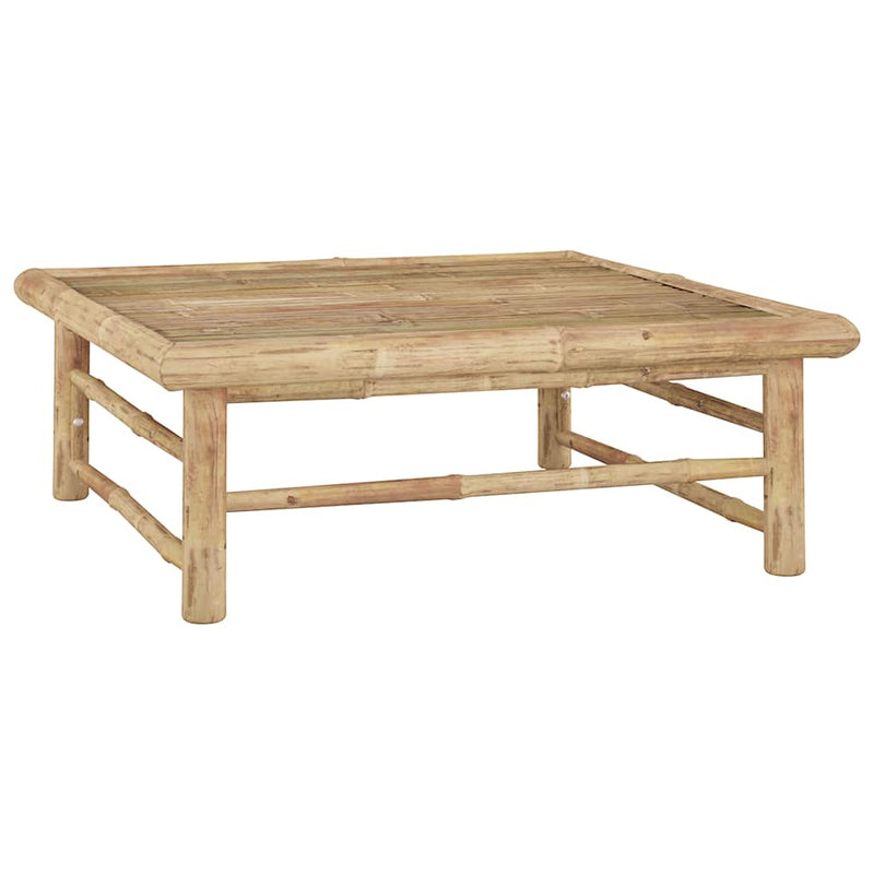 Set mobilier de grădină cu perne gri închis, 10 piese, bambus