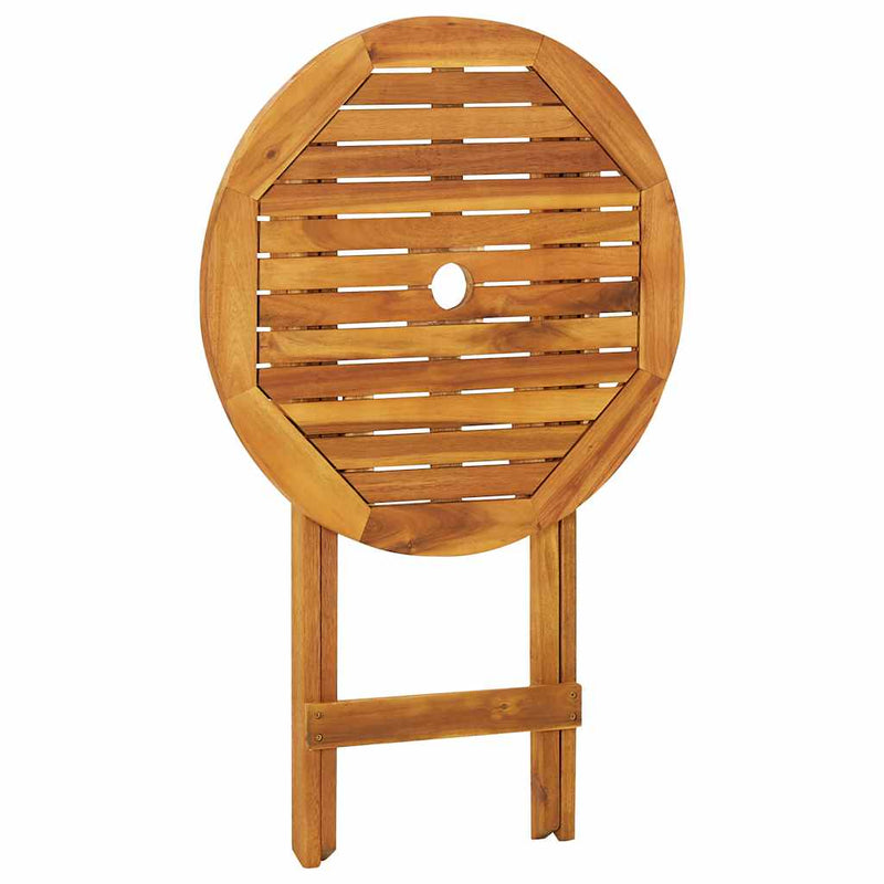 Set mobilier grădină pliabil, 3 piese, lemn masiv acacia
