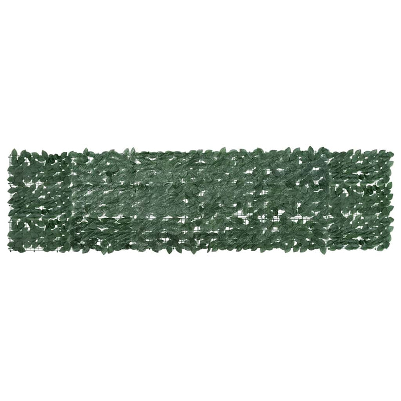Paravan de balcon, frunze verde închis, 300x75 cm