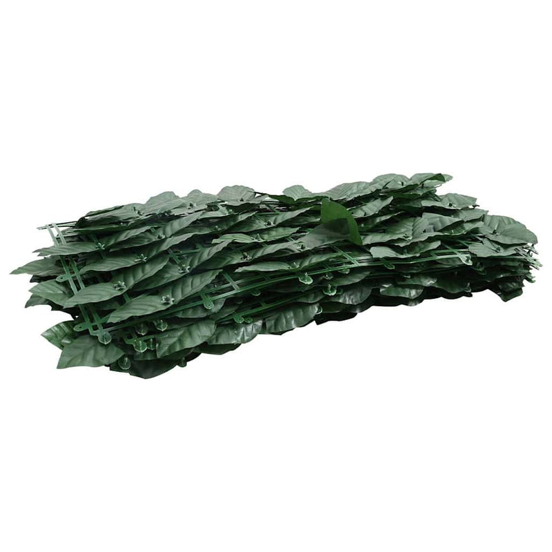 Paravan de balcon, frunze verde închis, 300x75 cm
