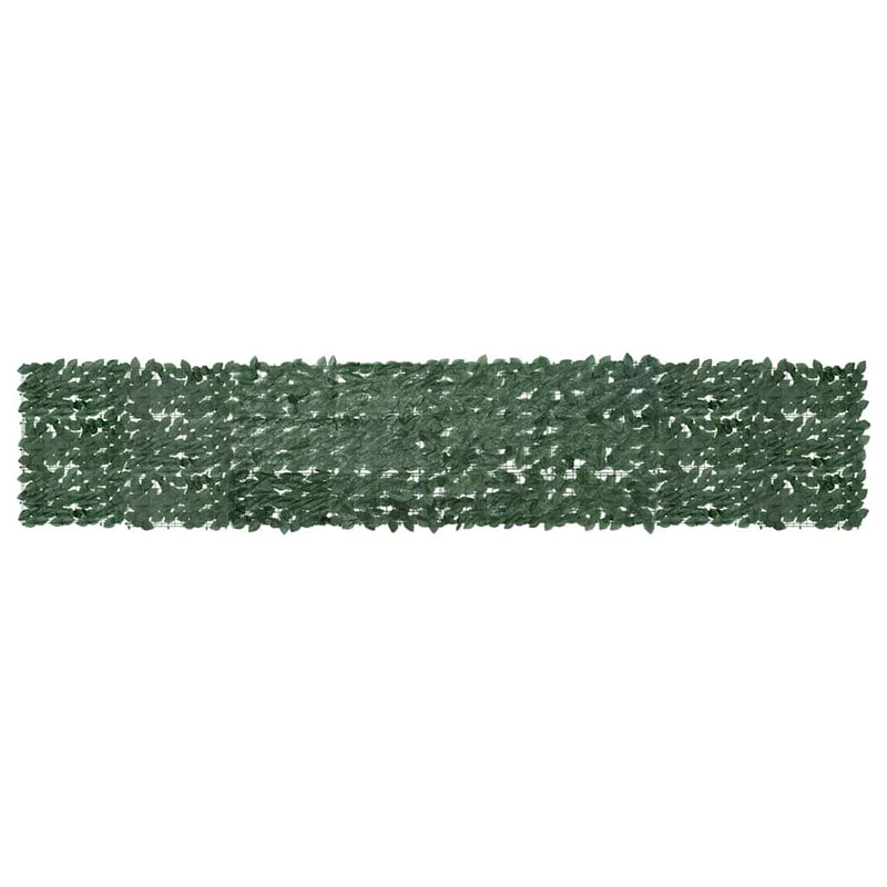 Paravan de balcon, frunze verde închis, 400x75 cm