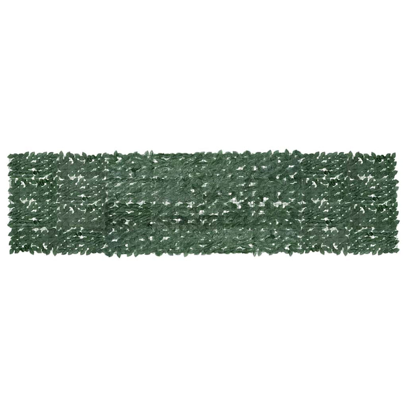 Paravan de balcon, frunze verde închis, 400x100 cm
