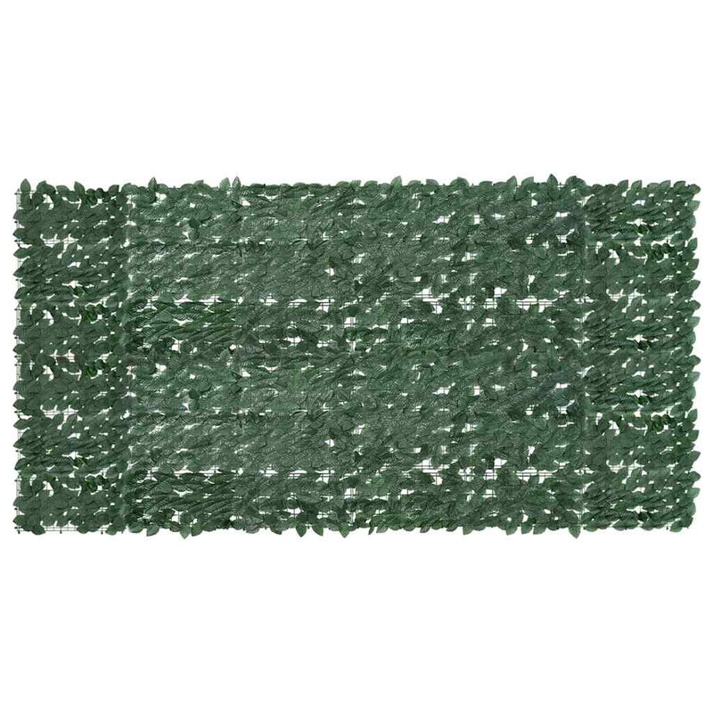 Paravan de balcon, frunze verde închis, 300x150 cm