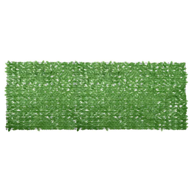 Paravan de balcon, frunze verzi, 400x150 cm
