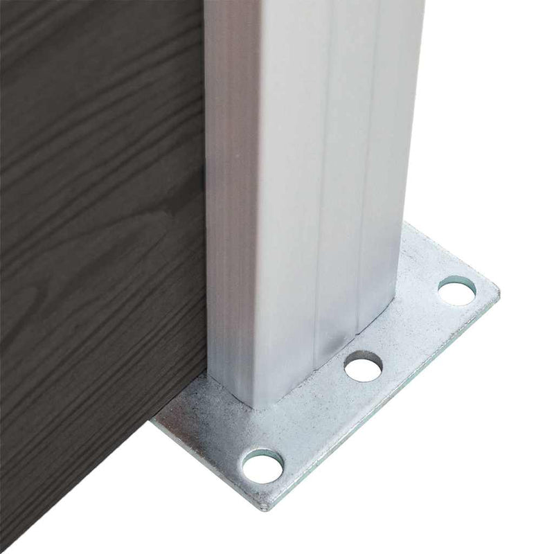 Panou de gard, negru, 95 x (105-180) cm, WPC