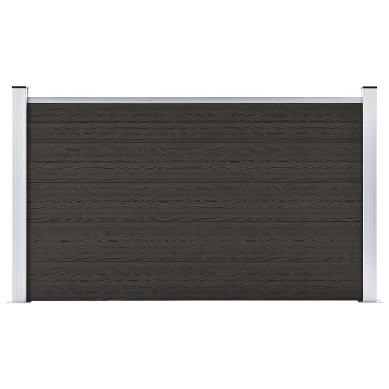 Panou de gard, 180x105 cm, negru, WPC