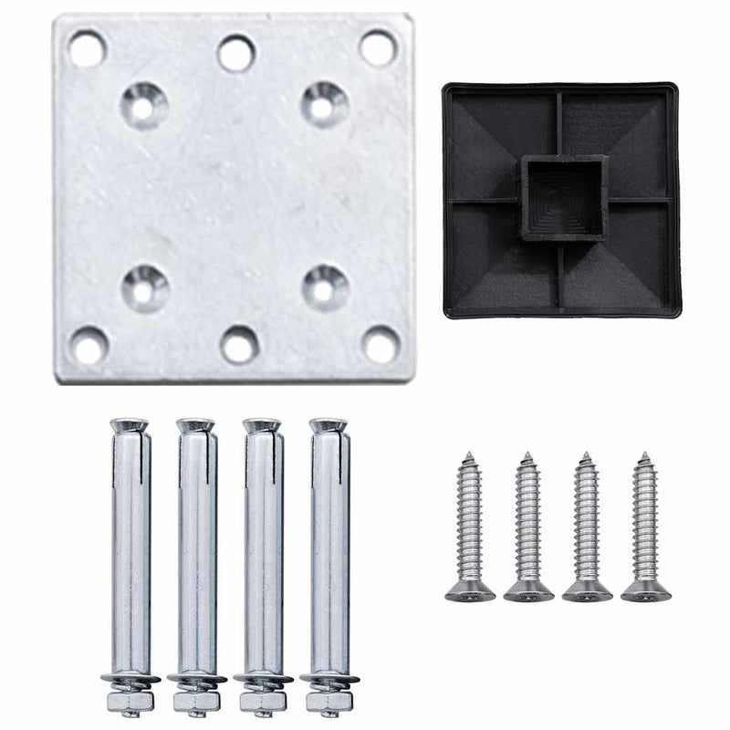 Set de panouri de gard, negru, 175x105 cm, WPC