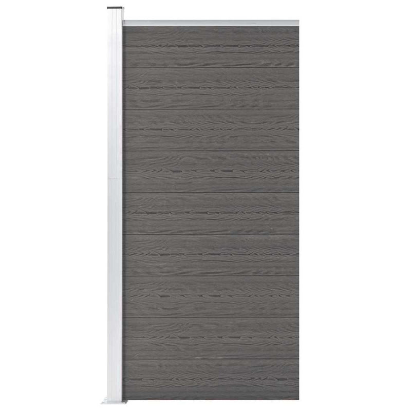 Panou de gard, gri, 95x186 cm, WPC
