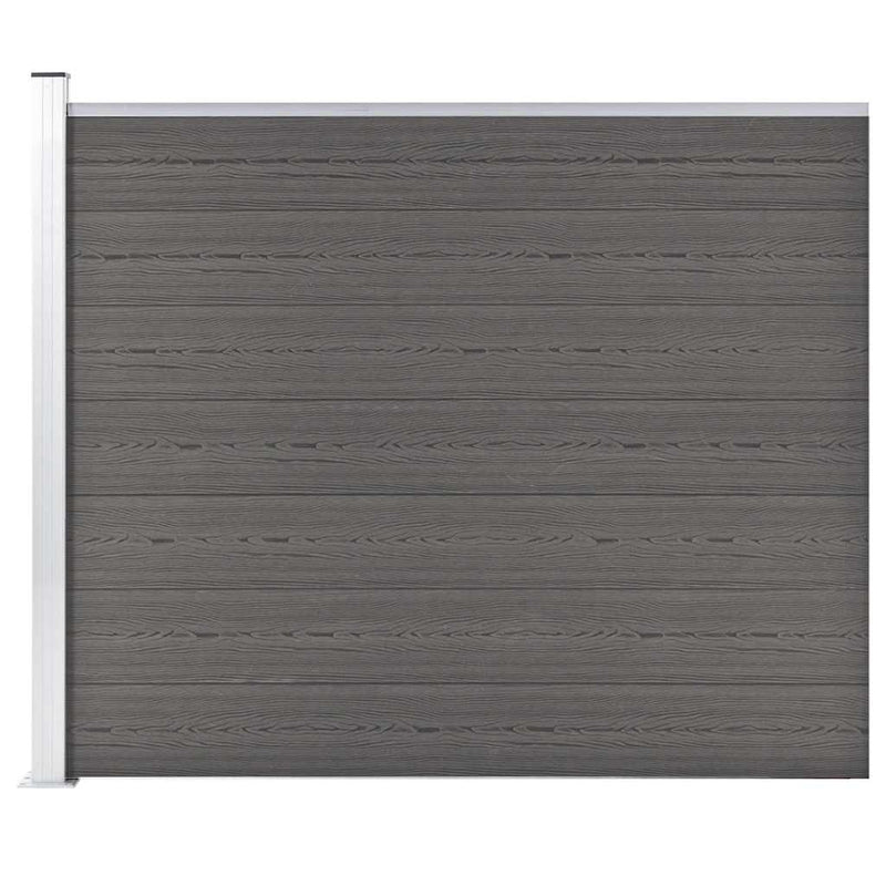 Panou de gard, gri, 175x146 cm, WPC