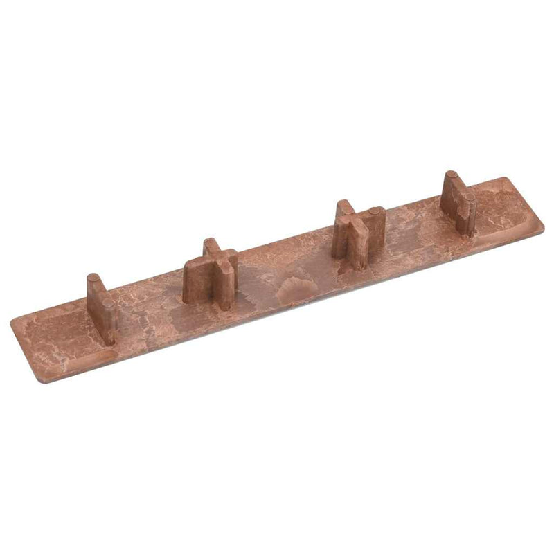 Capace de capăt pardoseală terasă, 10 buc., maro, plastic