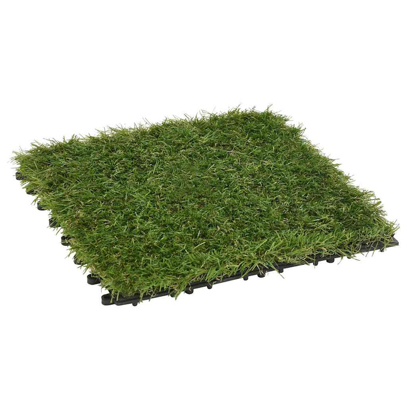 Plăci de iarbă artificială, 22 buc, verde, 30x30 cm