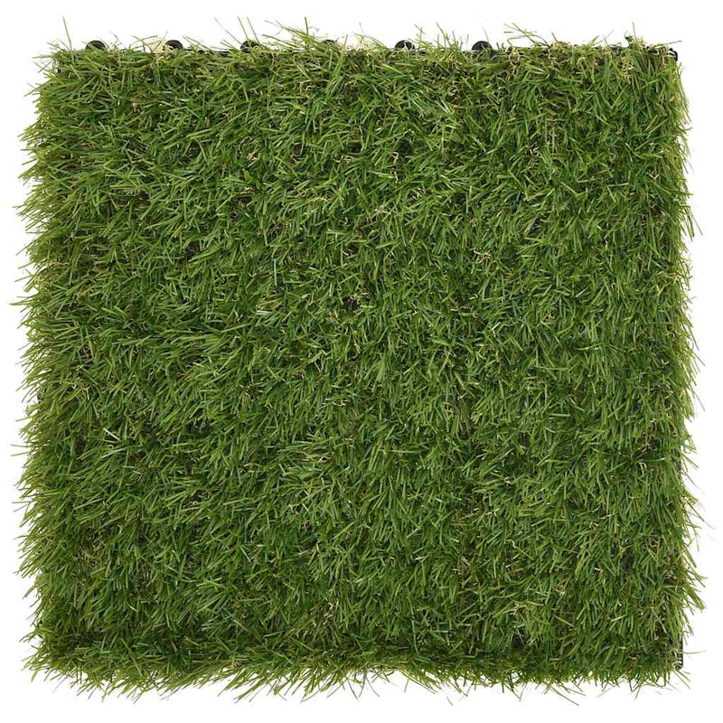 Plăci de iarbă artificială, 22 buc, verde, 30x30 cm