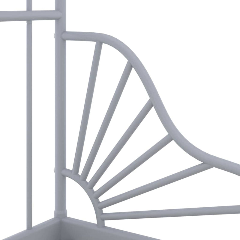 Cadru de pat extensibil, gri, 80x130/200 cm, metal