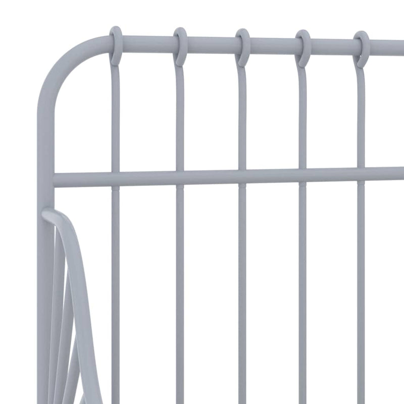 Cadru de pat extensibil, gri, 80x130/200 cm, metal