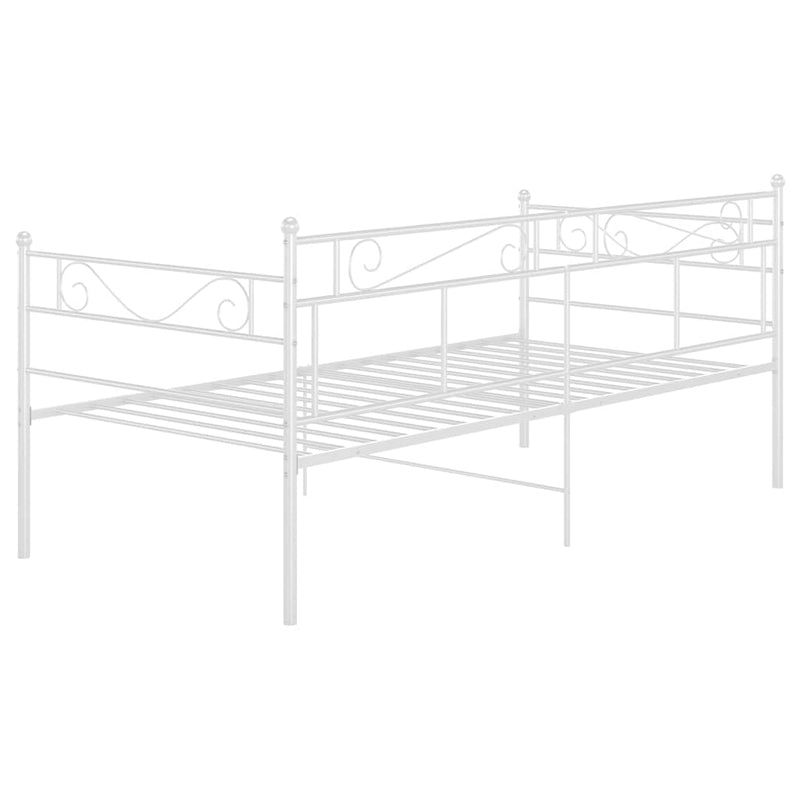 Cadru pat canapea, alb, 90x200 cm, metal